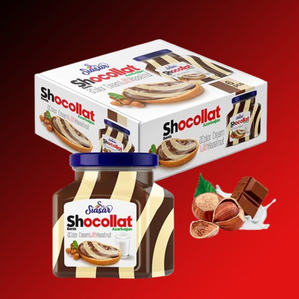 شکلات صبحانه دو رنگ فندقی 350 گرمی سیاسر