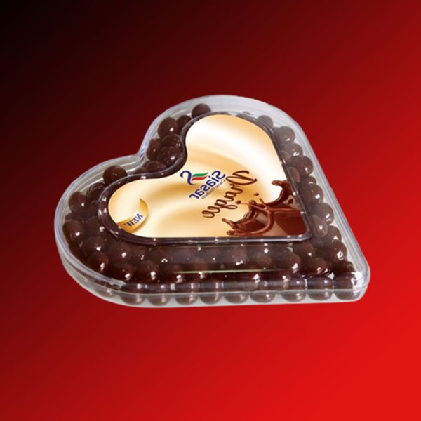 دراژه کاکائویی قلبی با مغز بیسکوئیت