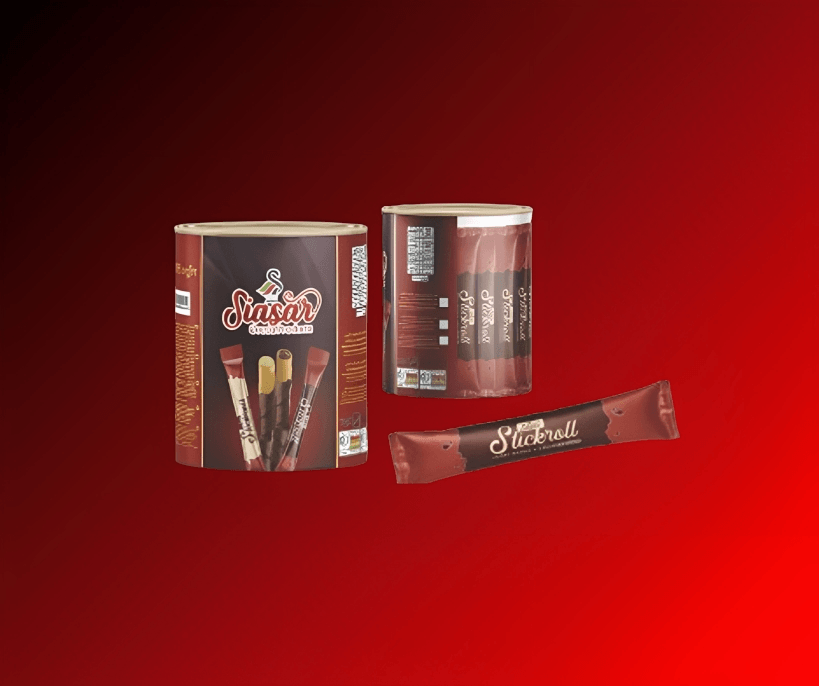 ویفر لوله ای مغز شکلاتی